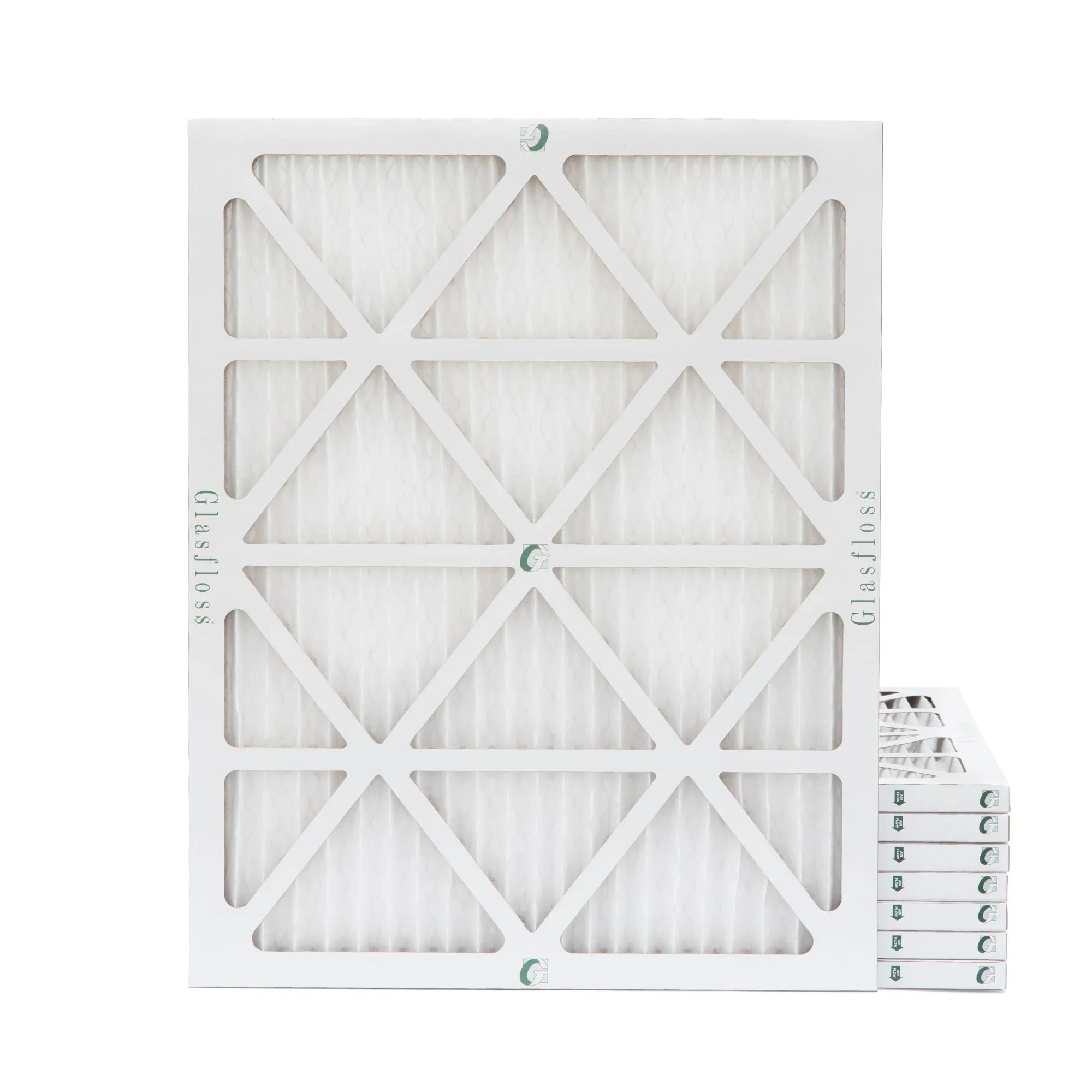 16-3/8 x 21-1/2 x 1  10 Pleated  Furnace Air Filters by Glasfloss Industries. ( 8 Pack ) Replacement filters for Carrier, Payne, & Bryant