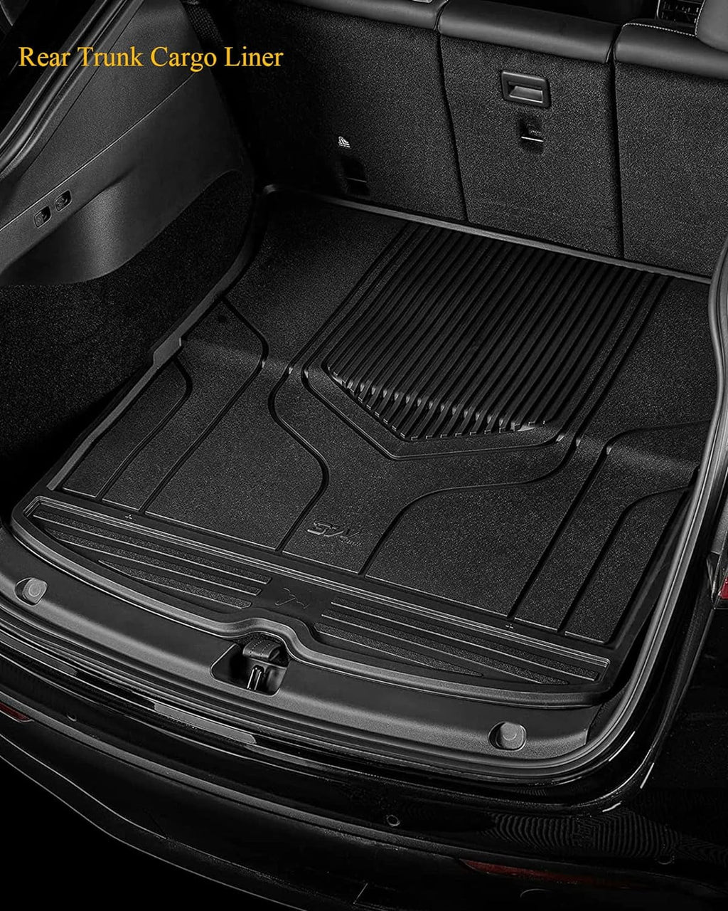 3W Trunk Mat for Tesla Model  2020-2023  All Weather Black Car Floor Mat Custom Fit Cargo Liner