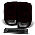 '- For 2009-2018 Dodge Ram 1500 | 10-18 Ram 2500 3500 Red Smoked Taillights + Smoke  3Rd Brake Lamp