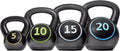 Kettlebell Sets 4 Piece Strength Training KettleBells Weight Set 5lb, 10lb, 15lb, 20lb Kettle Bell for Women & Men for Full Body Workout & Exercise Fitness