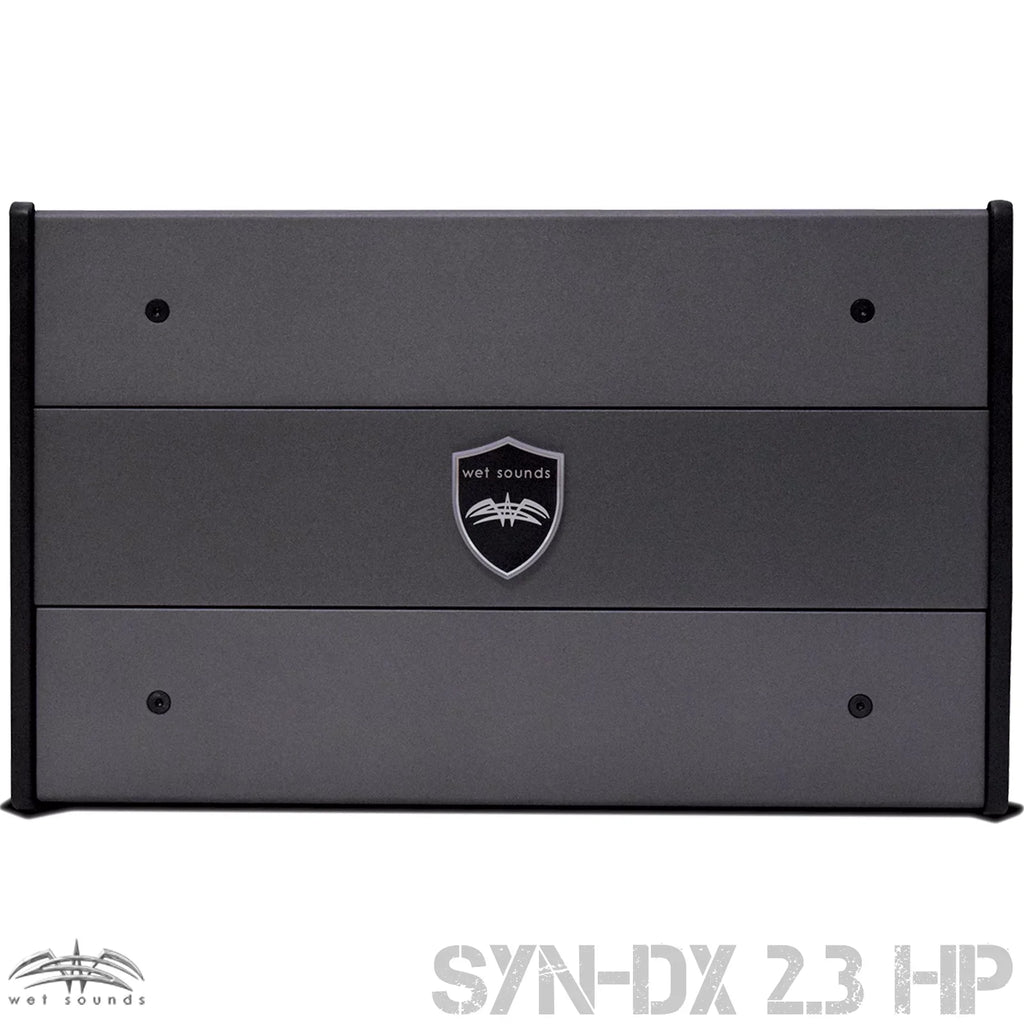 Wet Sounds - 8" Black Tower Speakers with Stainless Steel Fixed Mini Clamps & -.3 1200 Watt Amplifier