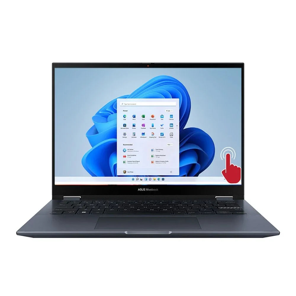 Vivobook  Flip - 14" 2-in-1 Laptop Computer Quiet Blue Intel Core i3 12th Gen 1220P 1.1GHz Processor 8GB   256GB Solid State Drive Intel  Graphics WiFi  Windows 11 Home