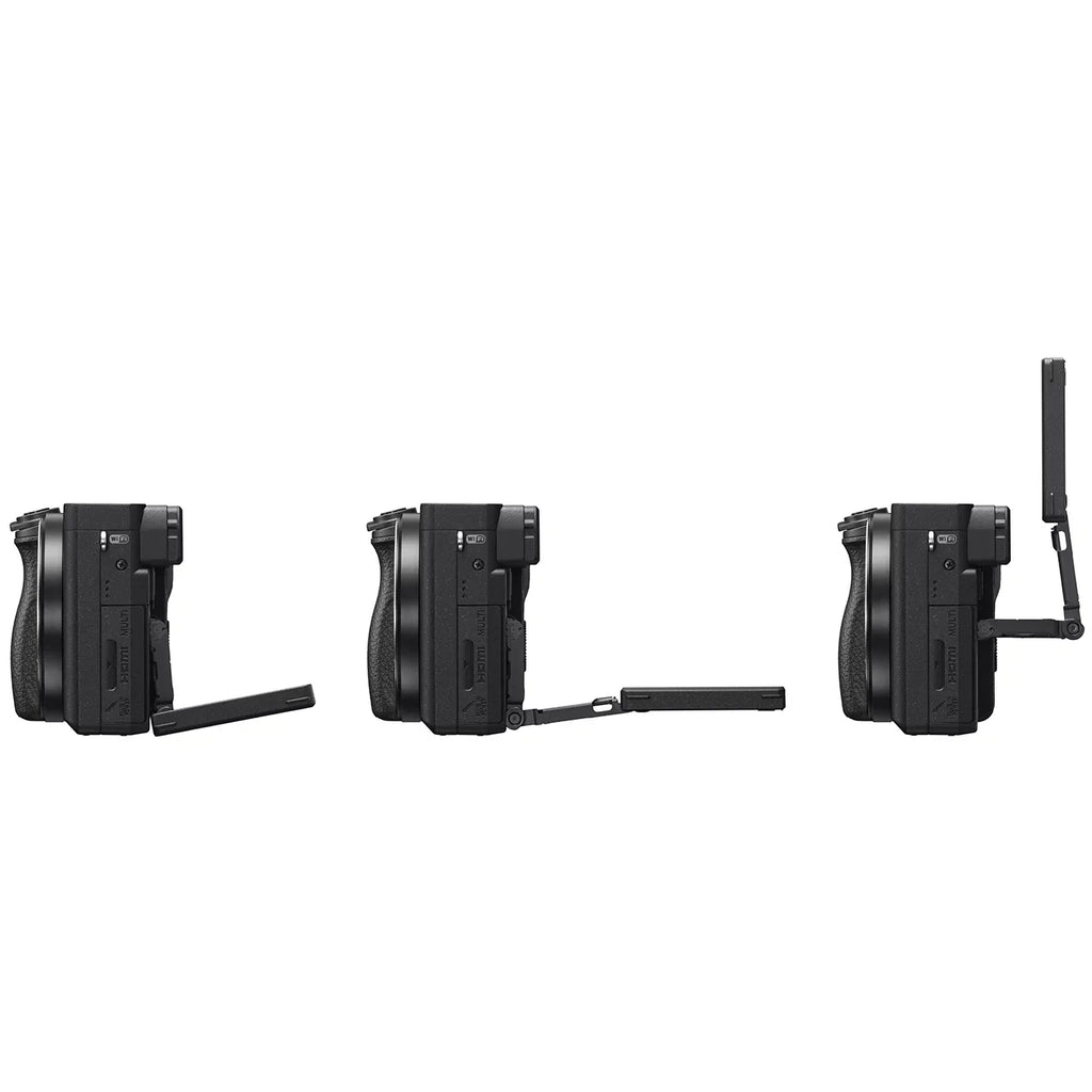 Sony a6400 4K Mirrorless Camera -6400L/ (Black) with 16-50mm f/3.5-5.6  Lens Kit + 0.43x Wide Angle and 2.2X Telephoto Lens Deco Gear Case Filter Set & Extra Battery Power Editing Bundle