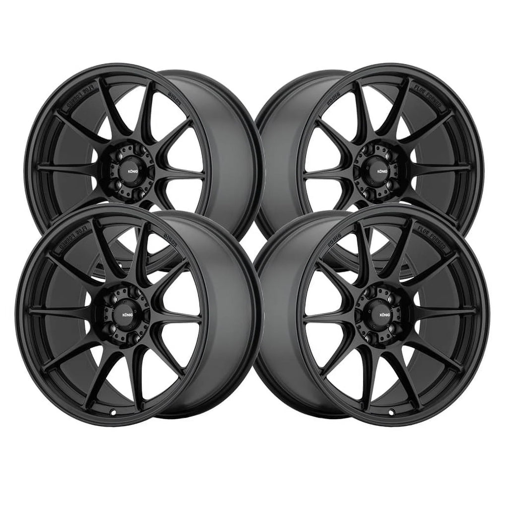 Konig 57B Dekagram 17x8 4x100 +45et Semi-Matte Black Wheel