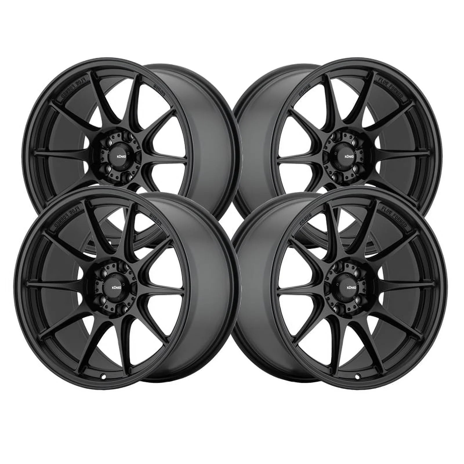 Konig 57B Dekagram 17x8 4x100 +45et Semi-Matte Black Wheel