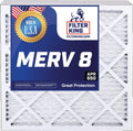 Filter King 16x25x0.5 Air Filter | 4- |  8  Pleated / Furnace Filters |    | Actual Size: 15.5 x 24.5 x 0.5"