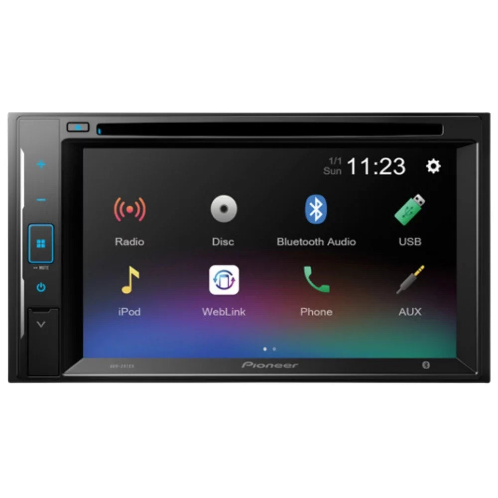 Bundle with Pioneer -241EX Car Stereo & Installation Kit - For 2007 Chevrolet Silverado Classic / Bluetooth Touchscreen, Backup Camera, Double Din Mounting Kit (5Item)