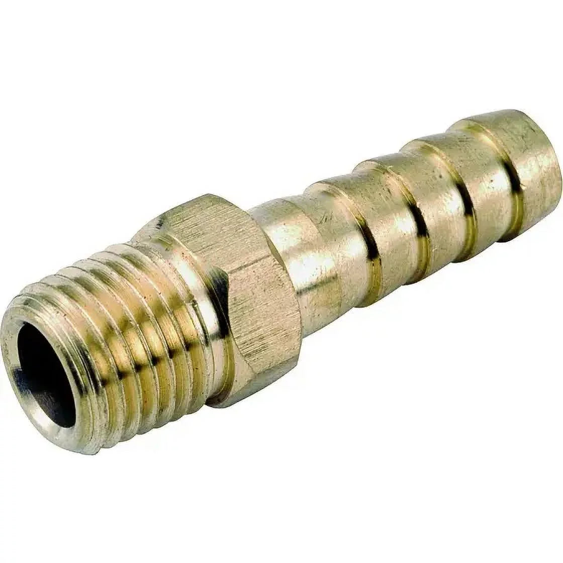 Anderson Metal 757001-0204 Hose Adapter 1/8 Inch Barb 1/4 Inch  Brass (Case of 5)