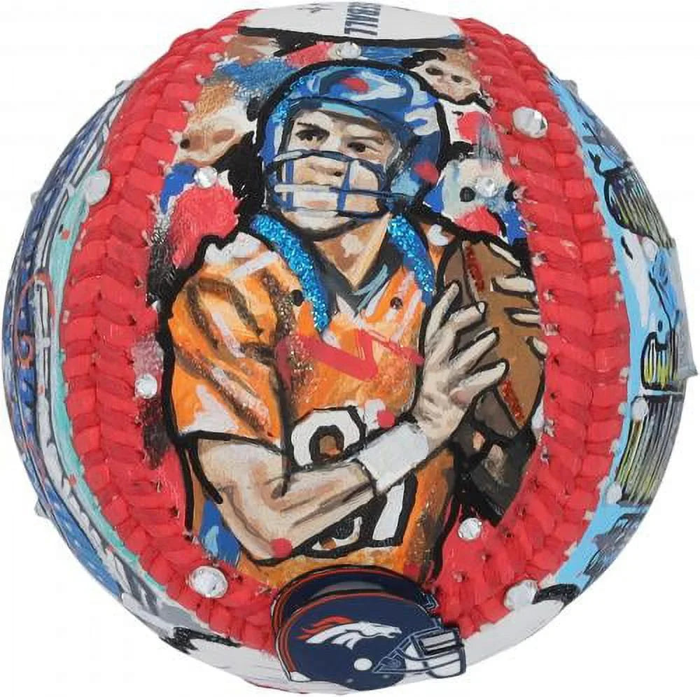 Peyton Manning Denver Broncos Autographed Baseball - Art by Charles Fazzino -  - Fanatics Authentic Certified