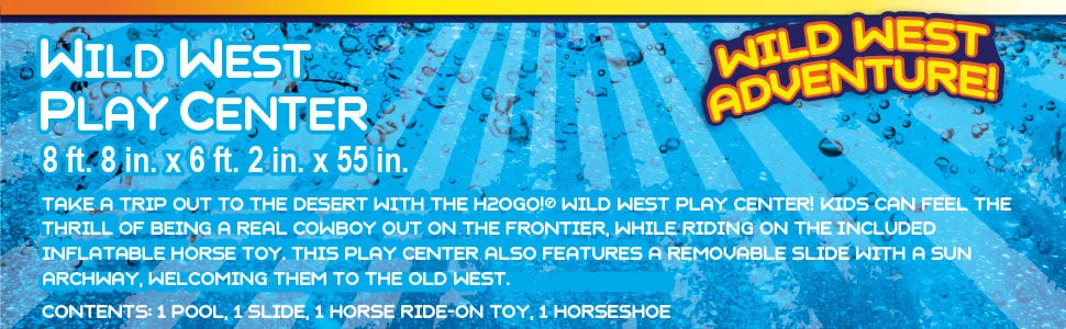 ! Wild West Inflatable Kids Water Play Center 8' Wide