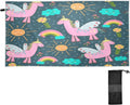 Bestwell Pink Unicorns Beach Towel Oversized Towel Blanket, Thin Lightweight Microfiber Sand Free Quick Dry Towel, 31”” Multipurpose Pool Bath Yoga Swim Shower Towel