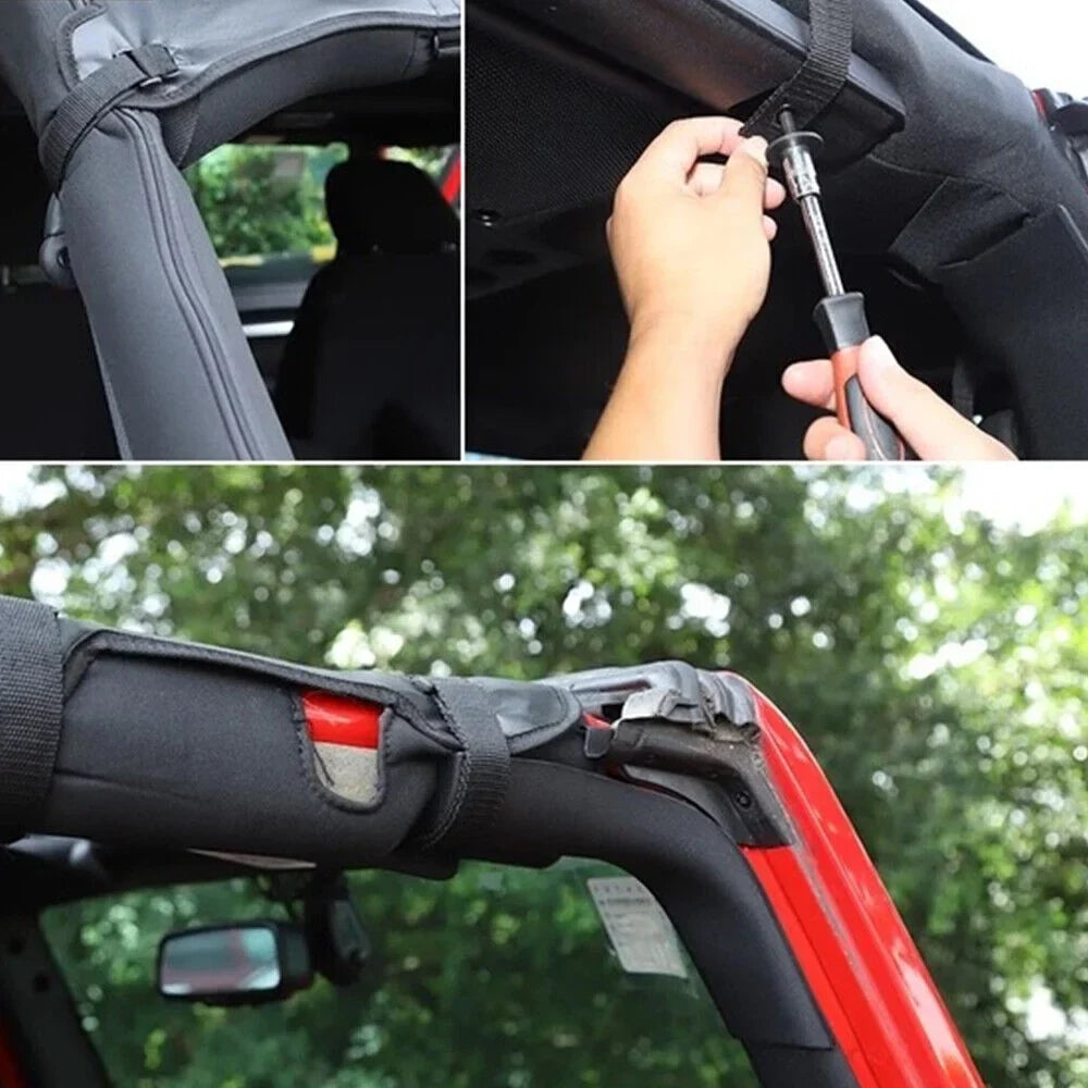 Enhance Your Jeep Wrangler   07-18 with Leather Top Sunshade Protection - Ultimate Sun Protection and Easy Installation