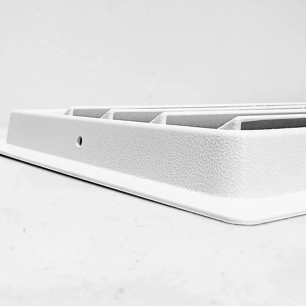Crawl Space Manual Air Vent with Removable Cover and Vermin Screen (White, 8" Height x 16" Width)