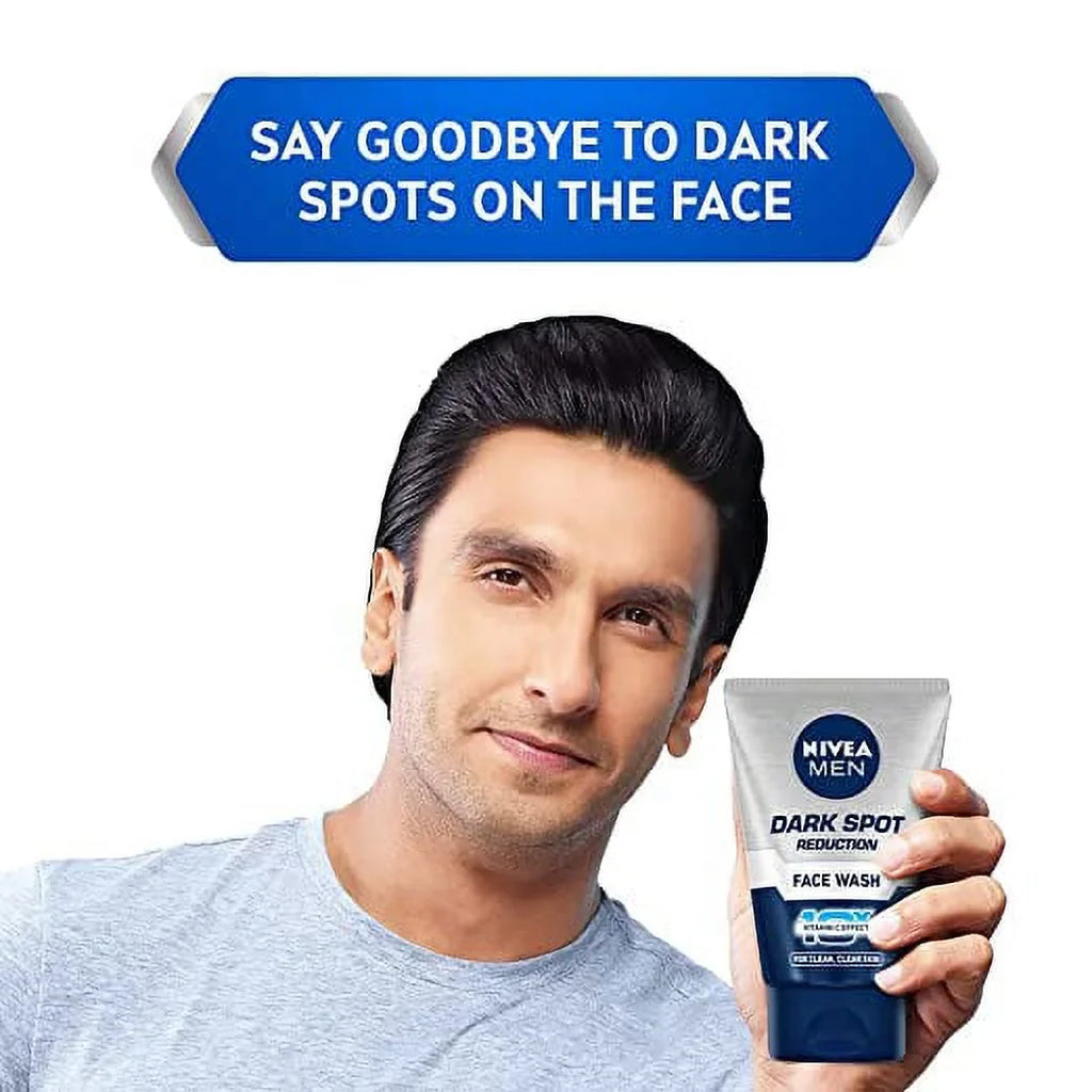 Men Face Wash, Dark Spot Reduction, for Clean & Clear Skin with 10x Vitamin  Effect, 100 g