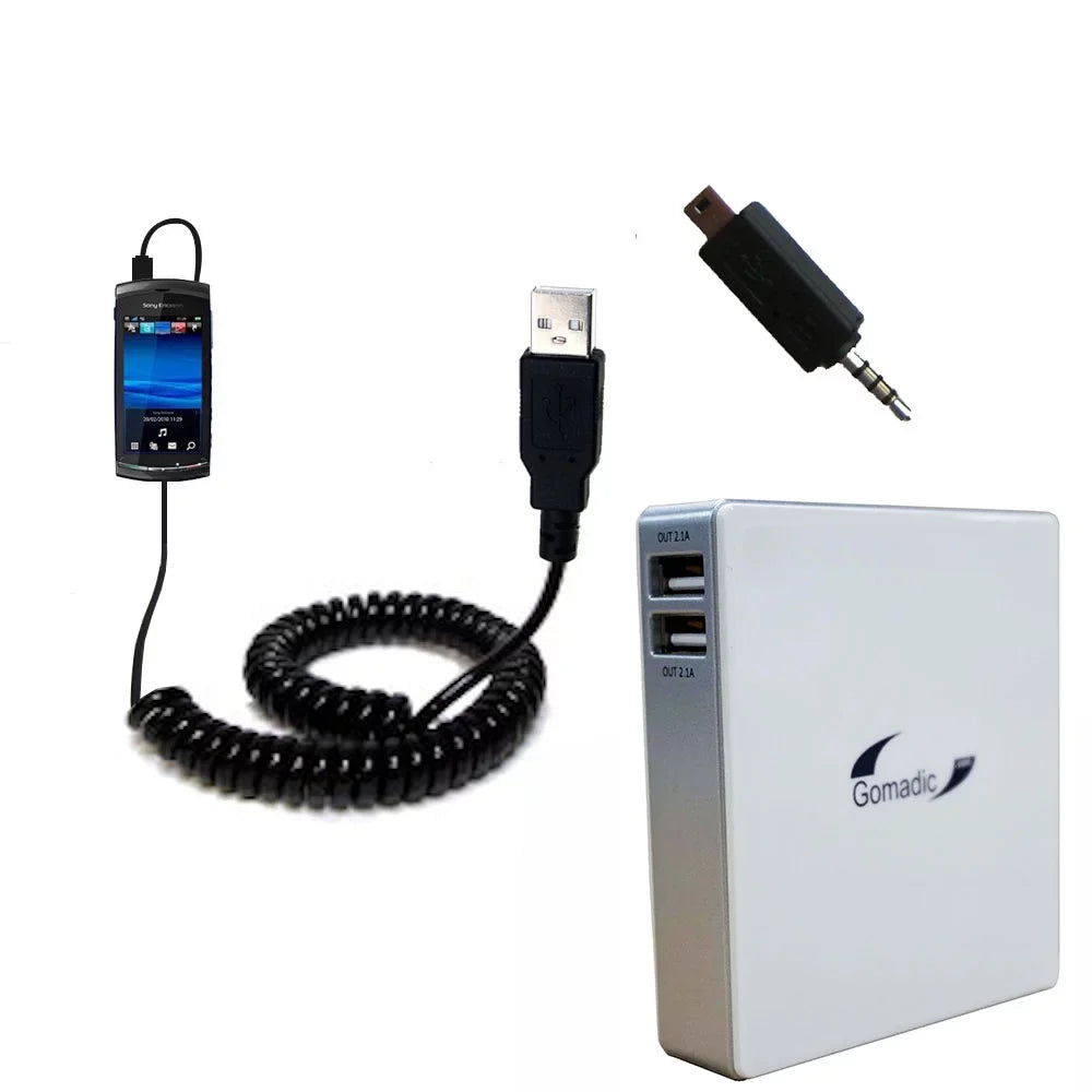 Gomadic High Capacity Rechargeable External Battery Pack suitable for the Sony Ericsson Vivaz 2 - Portable Charger with TipExchange Technology