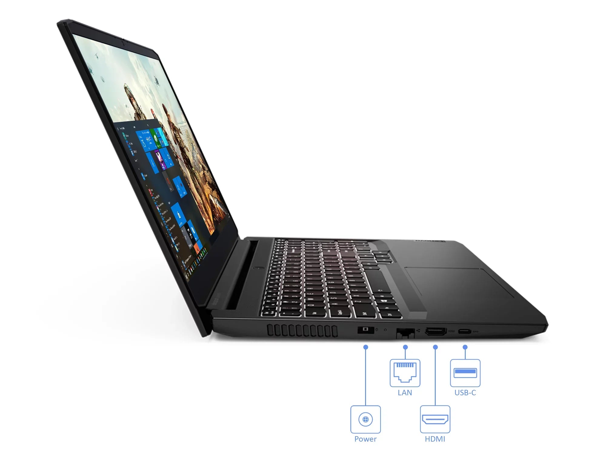 Lenovo IdeaPad 3 Gaming Laptop, 15.6" 120Hz  Display,  Ryzen 5 5600H Upto 4.2GHz, 32GB , 2TB NVMe ,  GeForce  3050, , Wi-Fi, Bluetooth, Windows 10 Pro