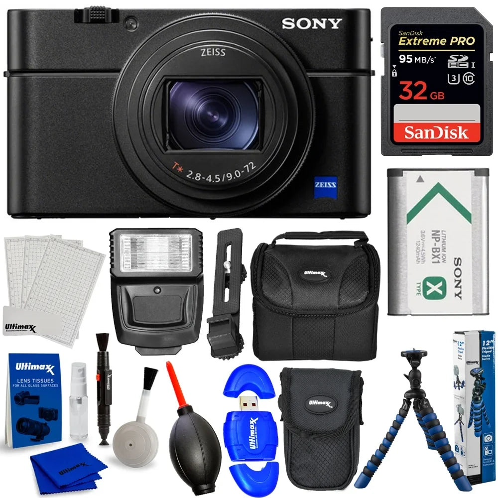 Sony Cyber-shot -  Digital Camera Bundle with 32GB + Tripod + Cases