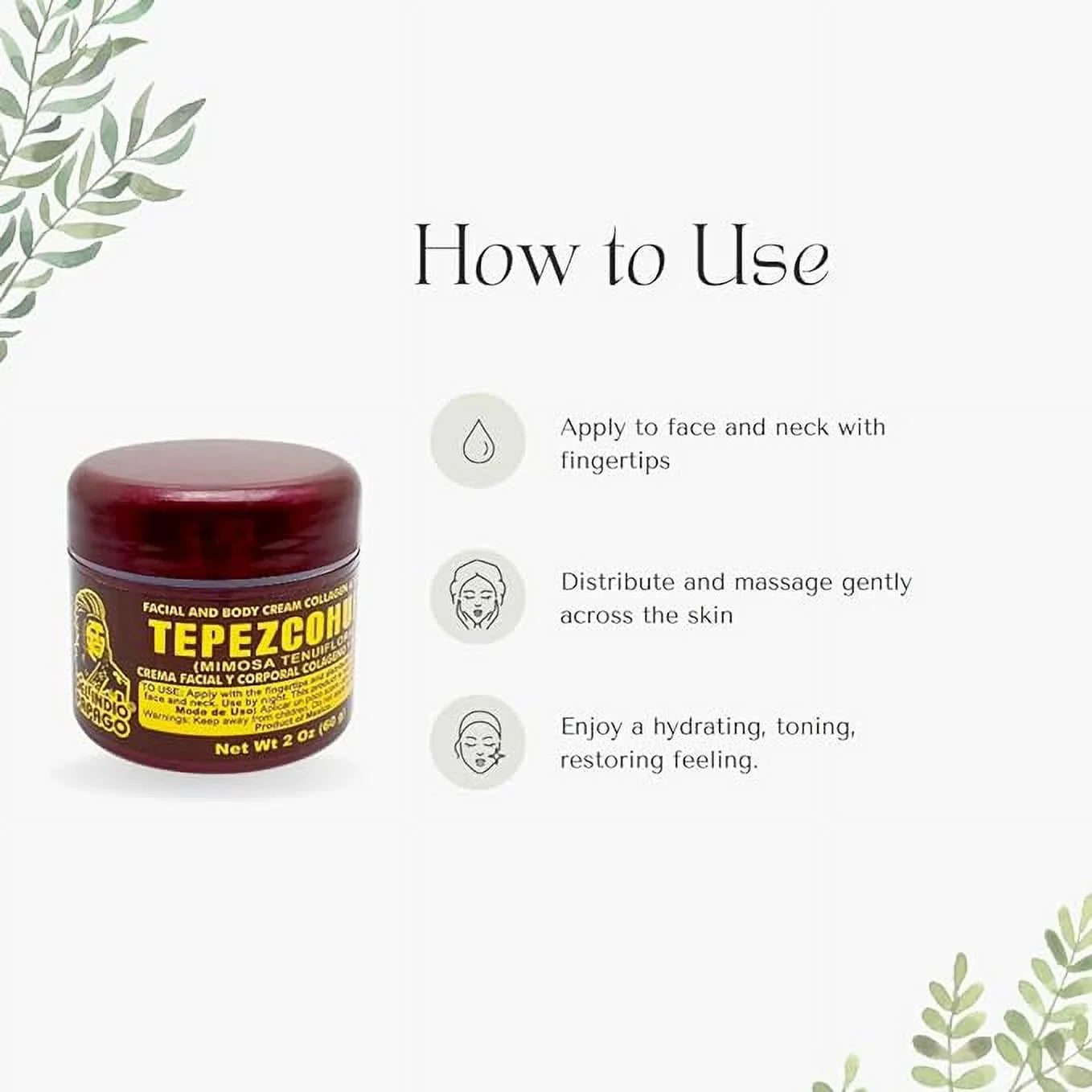 Del Indio Papago Tepezcohuite Day Cream (2oz) + Night Skin Cream (2 oz)   !! Tepezcohuite