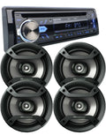 4X Pioneer 6.5" Speakers + Audiotek 1-Din Car Audio Bluetooth    Receiver Bundle