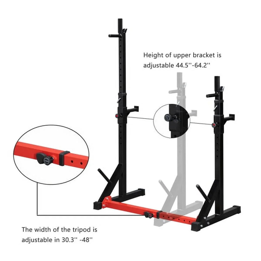 Miekor Home Indoor Fitness Adjustable Multi-function Barbell Stand Squat Bench Press Trainer