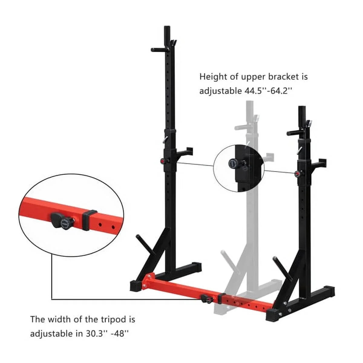Miekor Home Indoor Fitness Adjustable Multi-function Barbell Stand Squat Bench Press Trainer