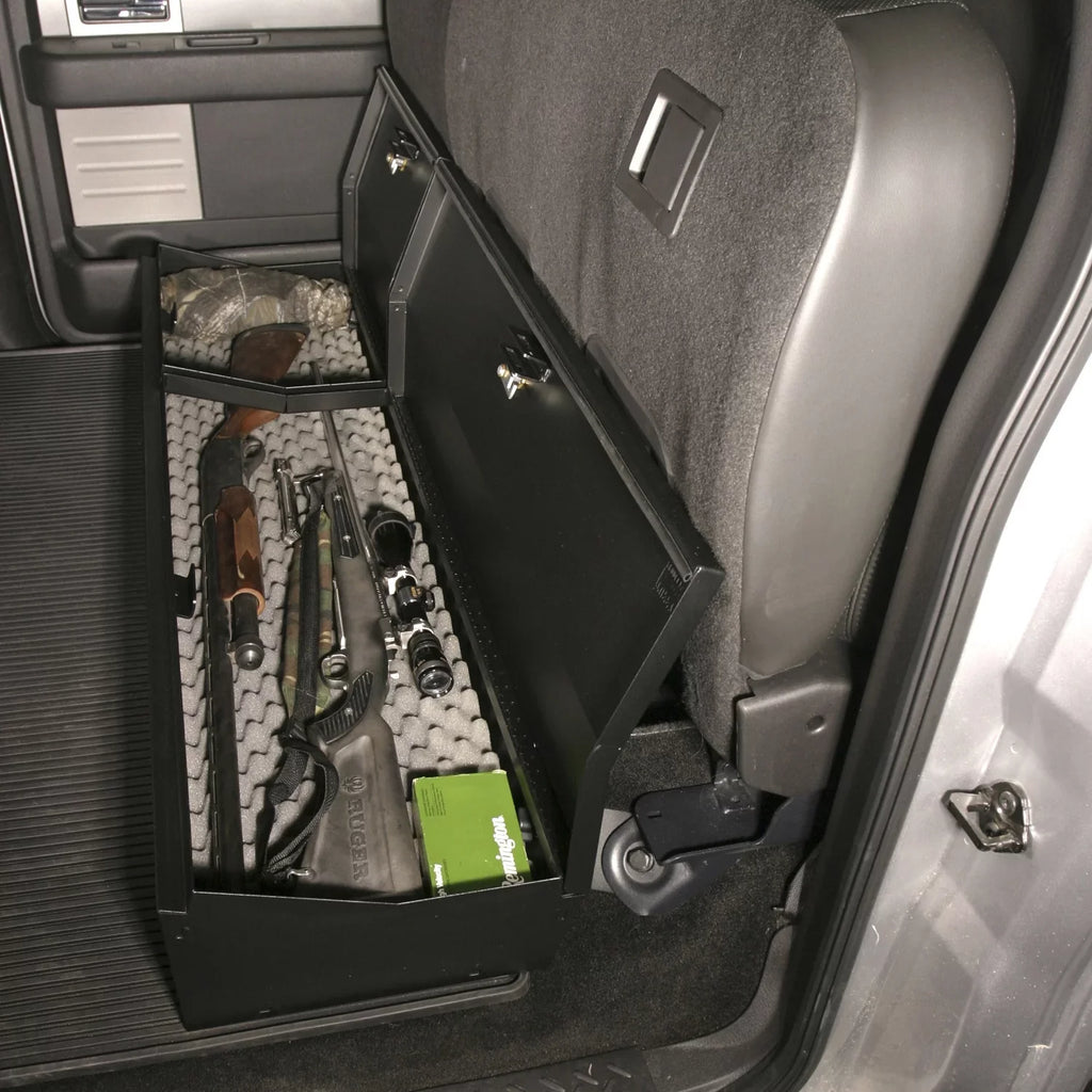 Tuffy Security Products 283-01 Under Seat Lockbox - Full Length; Black; 2009-2014 Ford  SuperCrew