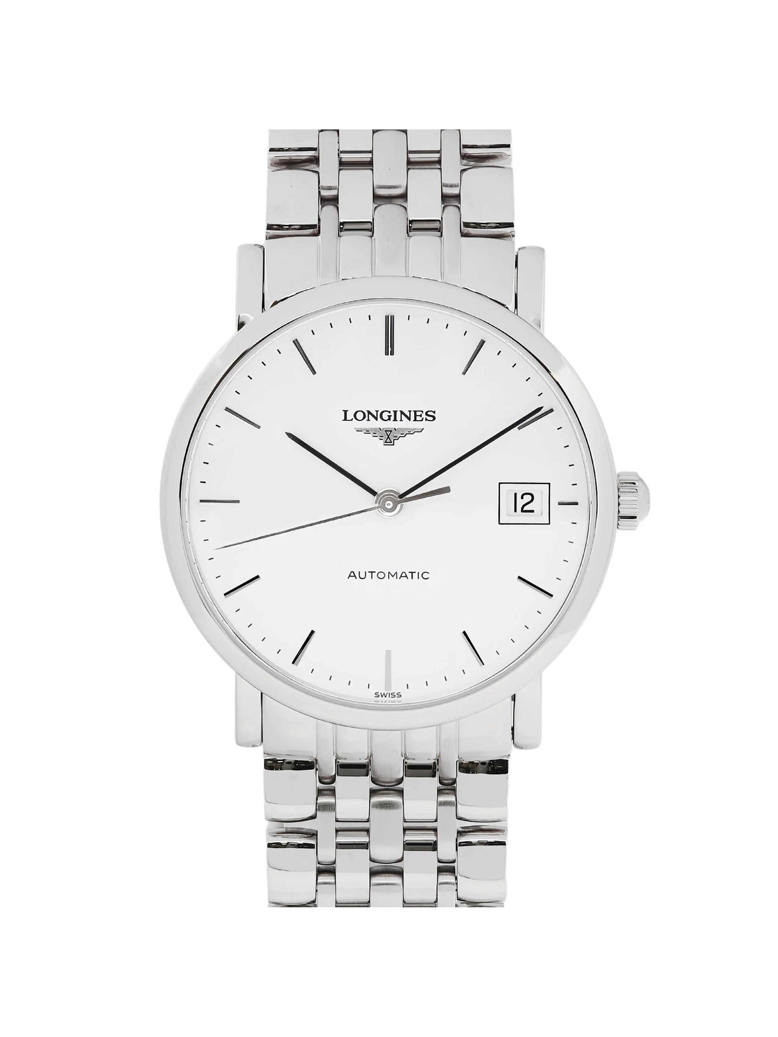 Longines Elegant Stainless Steel White Dial Automatic Ladies Watch .809.4.12.6
