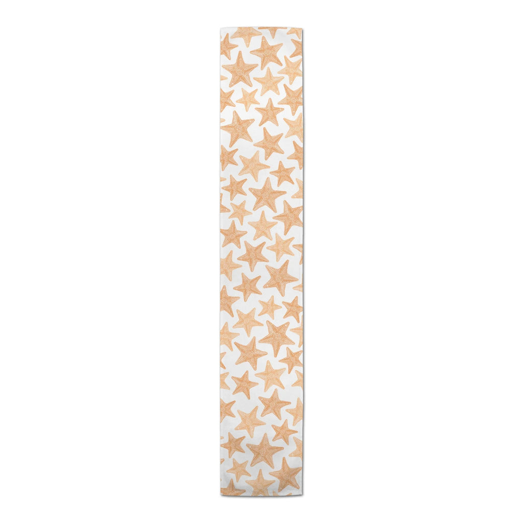Creative Products Orange Sketched Starfish 16x90 Poly Twill Table Runner