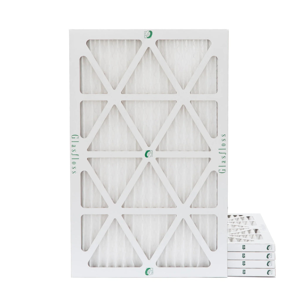 10x24x1  10 Pleated  Air Filters by Glasfloss. ( Quantity 5 ) Exact Size: 9-1/2 x 23-1/2 x 7/8