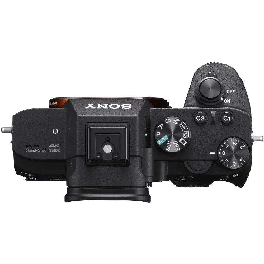 Sony a7III 24.2MP Full Frame Mirrorless Interchangeable Lens Camera Body + 64GB Memory & Flash a7III Accessory Bundle