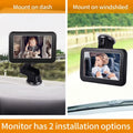 Dcenta Baby Car High Resolution Camera for Rear Facing Seat, 5 Inch Mirror Display, 150° Wide View, Night Vision-Invigilator