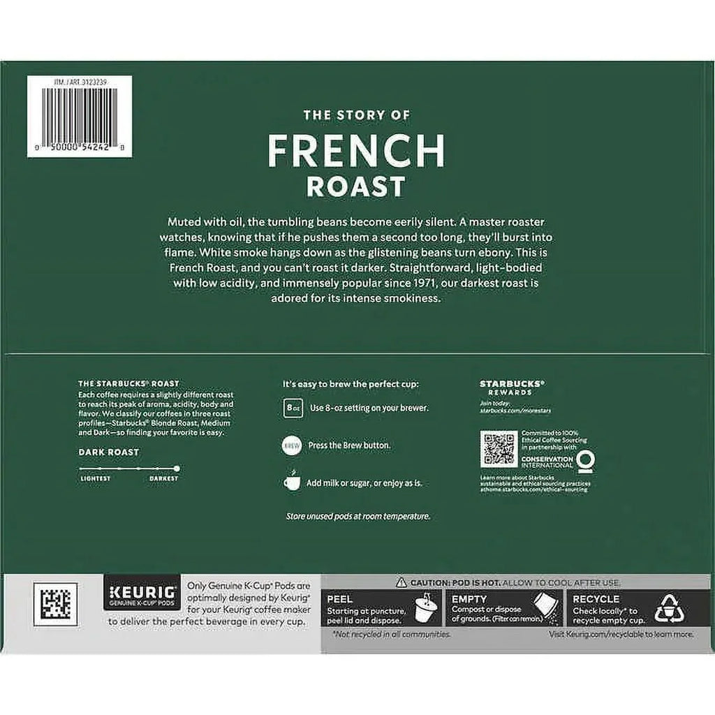 Starbucks Dark French Roast -Cup, 72-Count