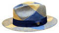 Bruno Capelo Designer Navy Cognac Straw Hat for Men