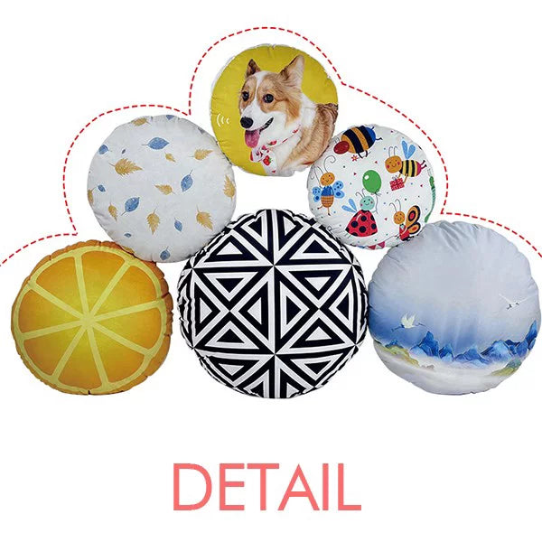 Denmark Flag Facial Makeup Head Cap Round Throw Pillow Home Decoration Cushion