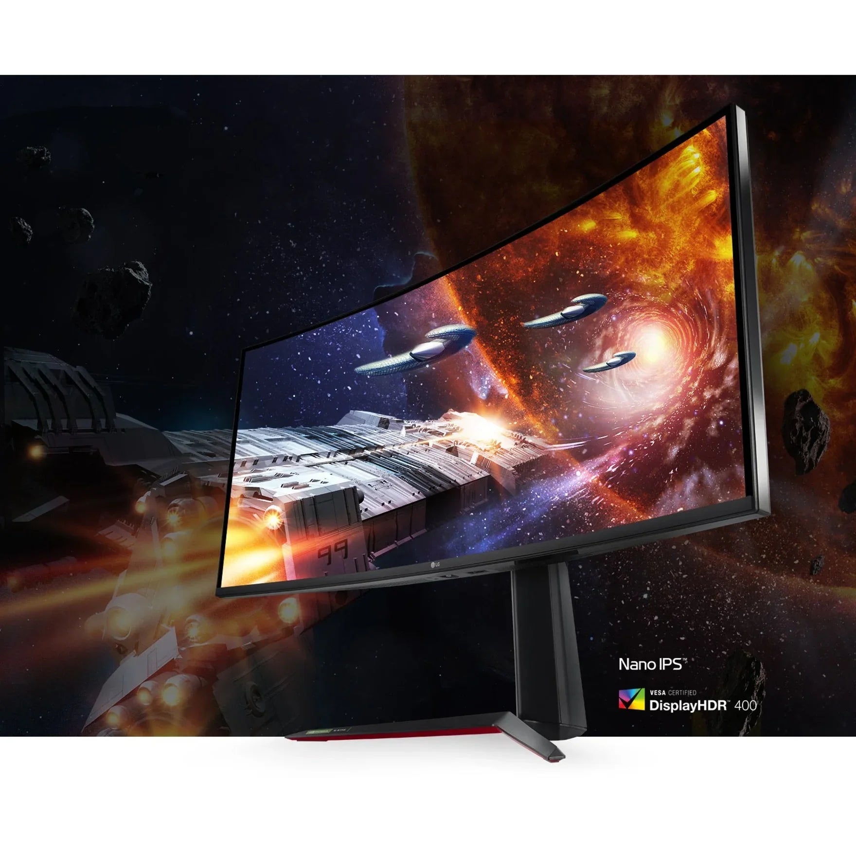 34" 160Hz (Overclock) Nano  UltraWide  Gaming Monitor  FreeSync Premium & - Compatible 3440 x 1440 (2K) 2 x , DisplayPort,  3.0 UltraGear 34GN85B-