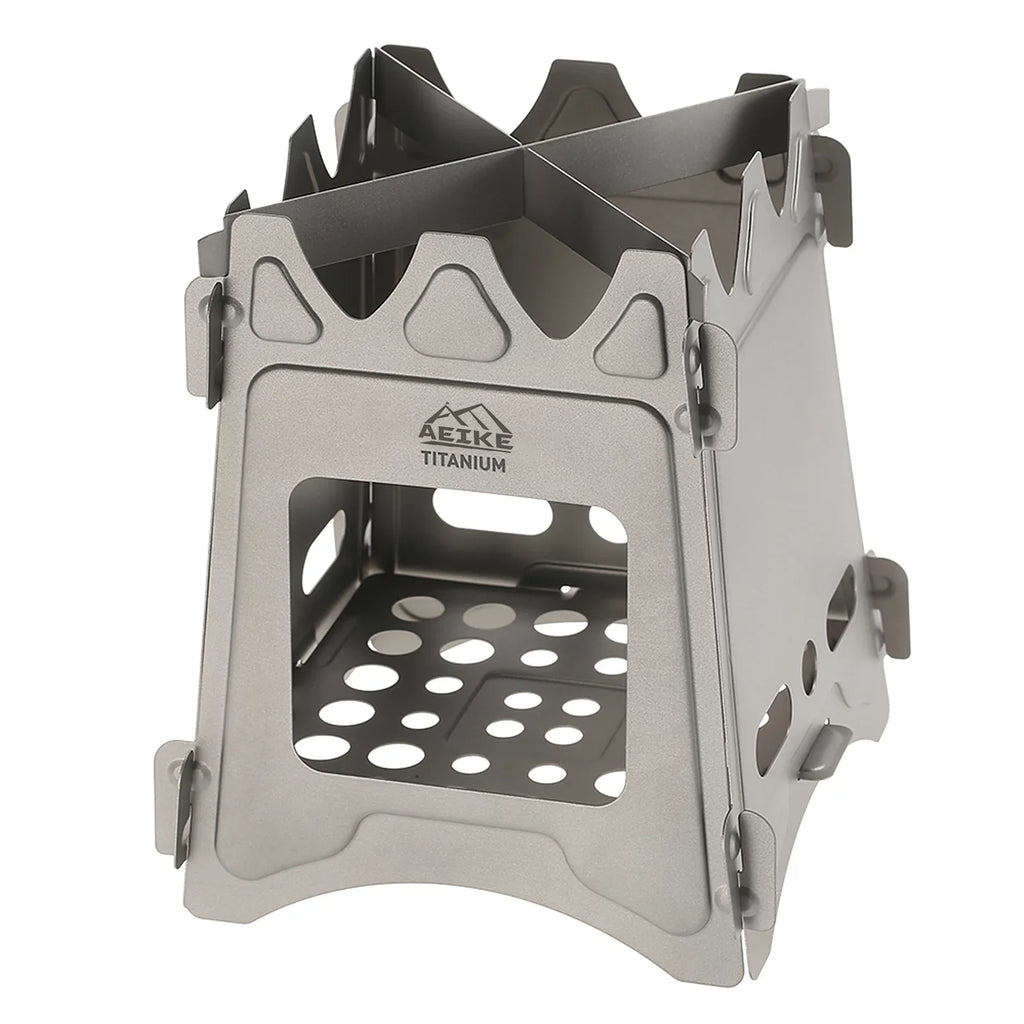 Aeike Camping Wood Stove Portable Folding Lightweight Wood Burning Backpacking Stove for Survival Cooking Picnic