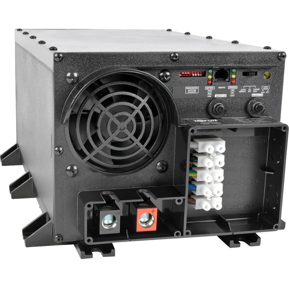 Tripp Lite 2000W  12VDC 120V Inverter / Charger w/ Auto Transfer Switching  Hardwired - 12V  - 120V  - Continuous Power:2kW
