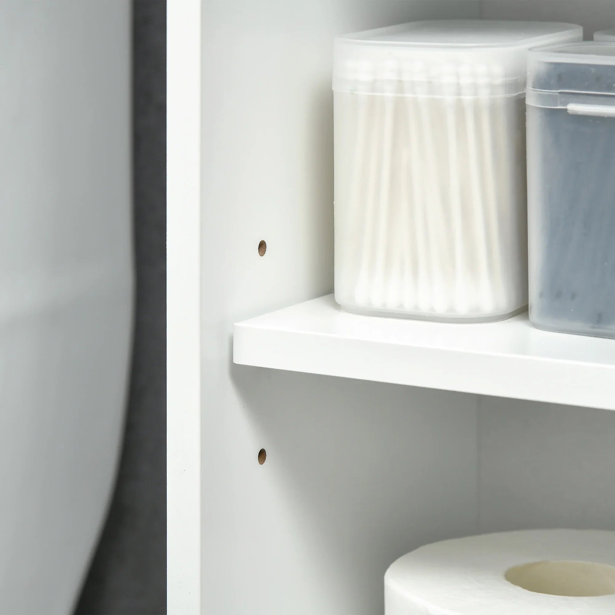 kleankin Over the Toilet Bathroom Cabinet, Freestanding Bathroom Storage Organizer with Adjustable Shelves, Toilet Rack, White
