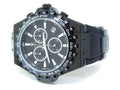 Mens Black Joe Rodeo Jojo 48mm Rubber Band Signature Watch 0.26ct