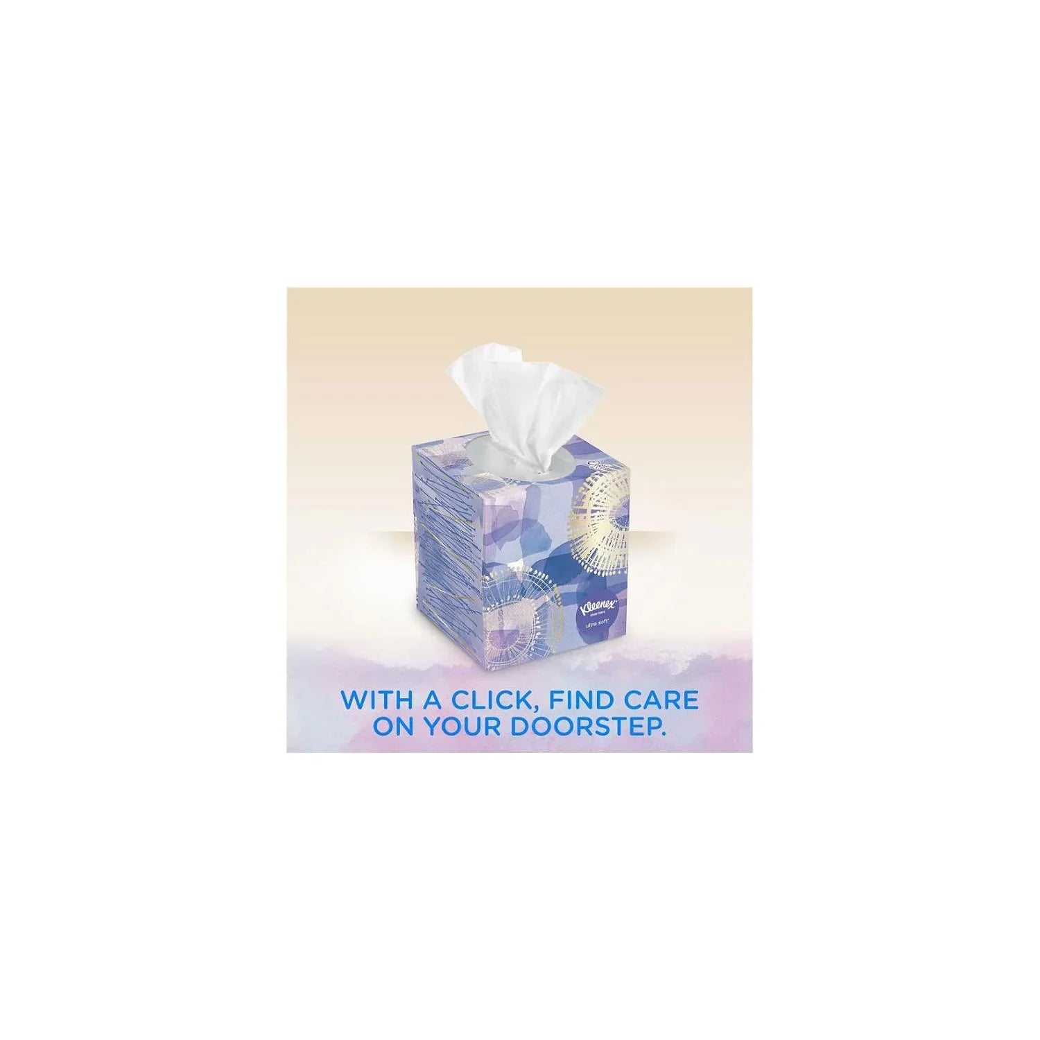 Kleenex Ultra Soft Facial Tissues - Cube Boxes (12 Pack, 65 tissues)