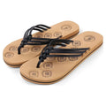 Livi Life Women's Indoor or Outdoor Casual Walking Flip Flop Sandals (Black)