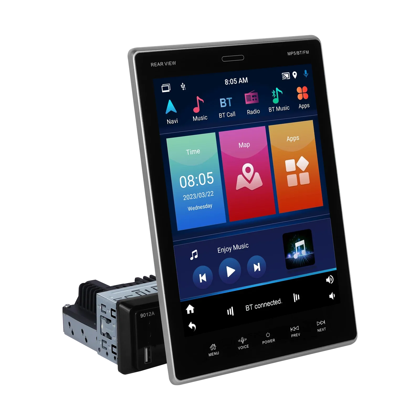 2Din Car Stereo Radio 9.5Vertical screen Bluetooth    Radio Receiver Suppport Rear Camera