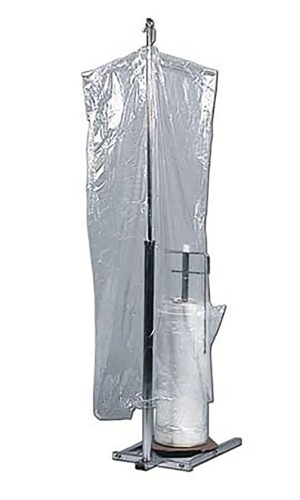 Chrome Single Roll Garment Bag Rack