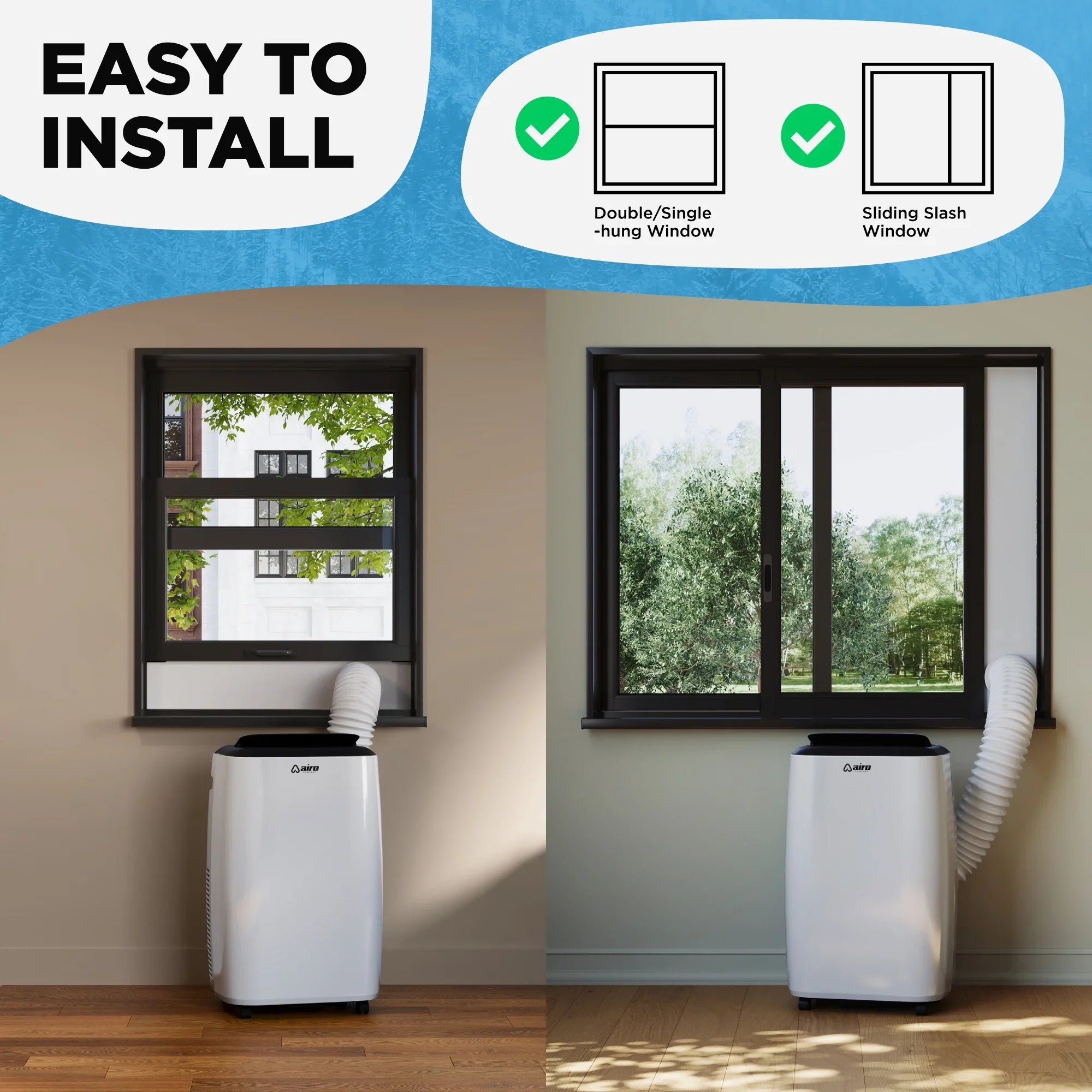 Airo Comfort Portable Air Conditioner 8000  (12000  ), Standing  Unit with  Window Kit