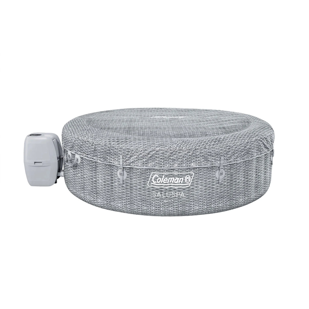 Coleman SaluSpa Sicily AirJet Hot Tub w/Set of 4 Bestway Pool & Spa Seat