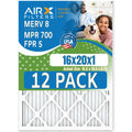 16x20x1 Air Filter  8 Rating, 12 Pack of Furnace Filters Comparable to  700 &  5 - Made in  by     .