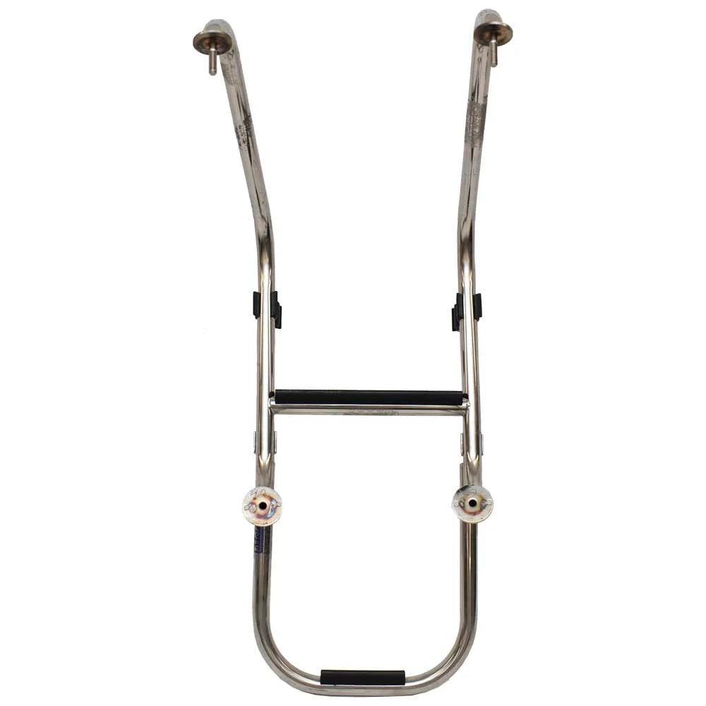 Basscat Boat Folding Boarding Ladder 49503 | 2-Step Polished Stainless Steel