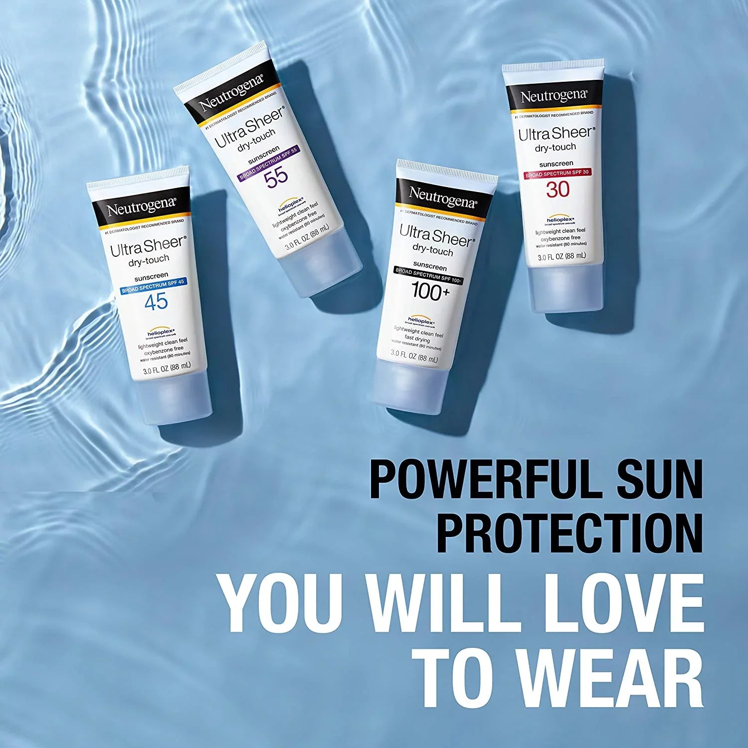 Invisible Daily Sunscreen Lotion with  55- Sweat & Water Resistant Sun Block Lotion for 80 Minutes | Moisturizing & Quick Drying Skin Sun Protection| 1 Pack: 3  Per Pack, Pack of 15