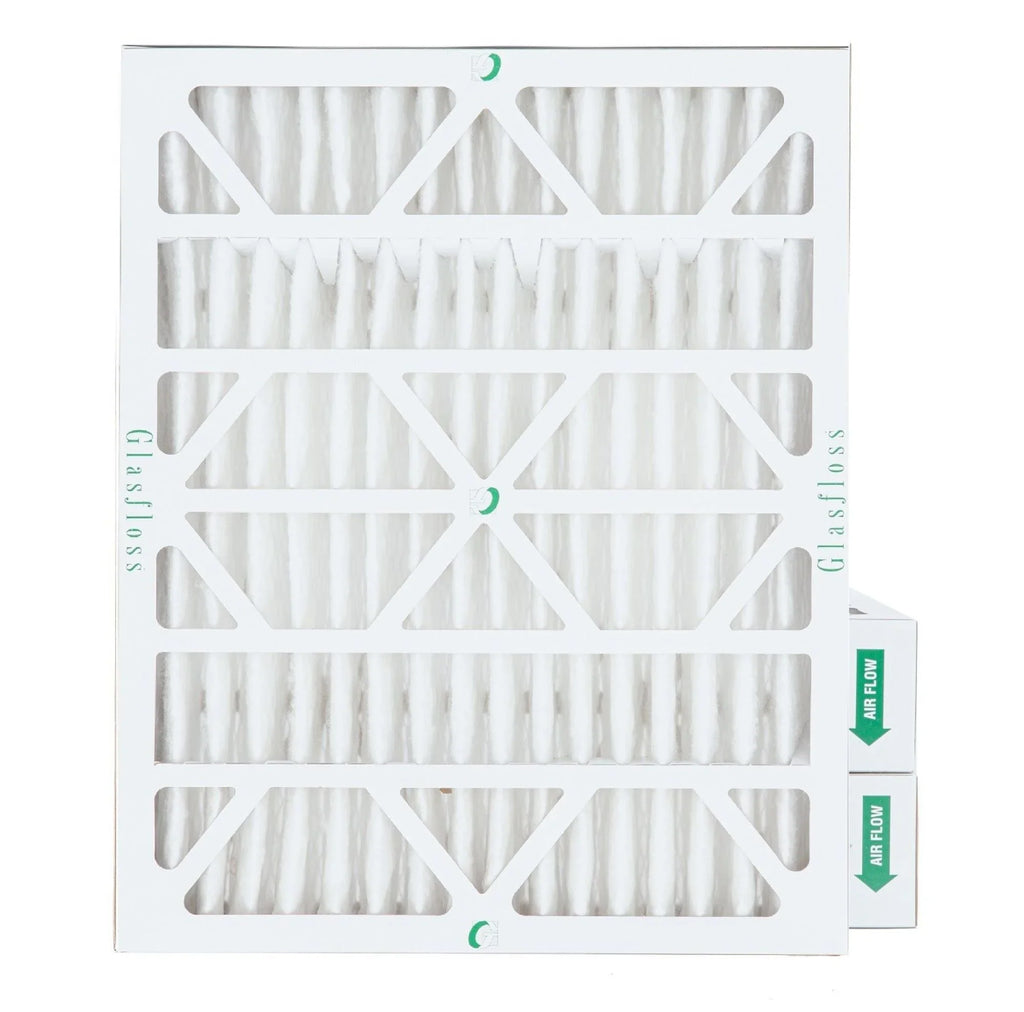 20x24x4  10 Pleated  Furnace Air Filters by Glasfloss Industries. ( 3 Pack ) Exact Size: 19-3/8 x 23-3/8 x 3-3/4