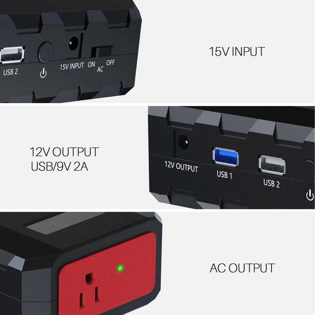 SinKeu 88.8Wh 65W Portable Power Bank Battery Pack Fast Charger  110V Camping Travel Backup Black